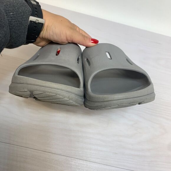 HOKA ONE ONE MENS ORA RECOVERY SLIDE SANDALS GRAY SIZE 10 - Picture 5 of 10